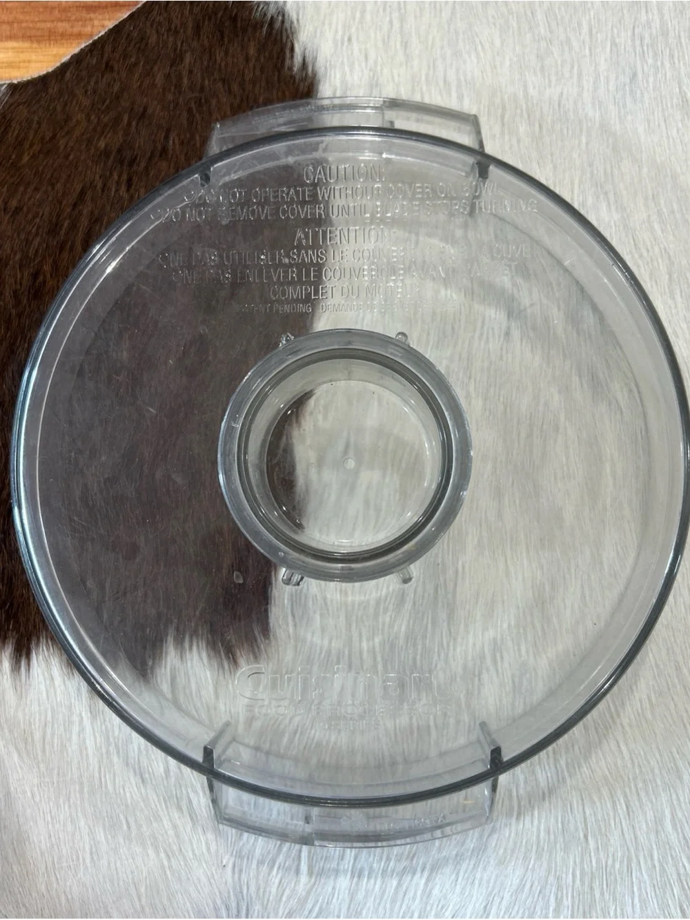 CUISINART Food Processor DLC-5/DLC-10 - BOWL LID with Center Cap - DLC-116GTX